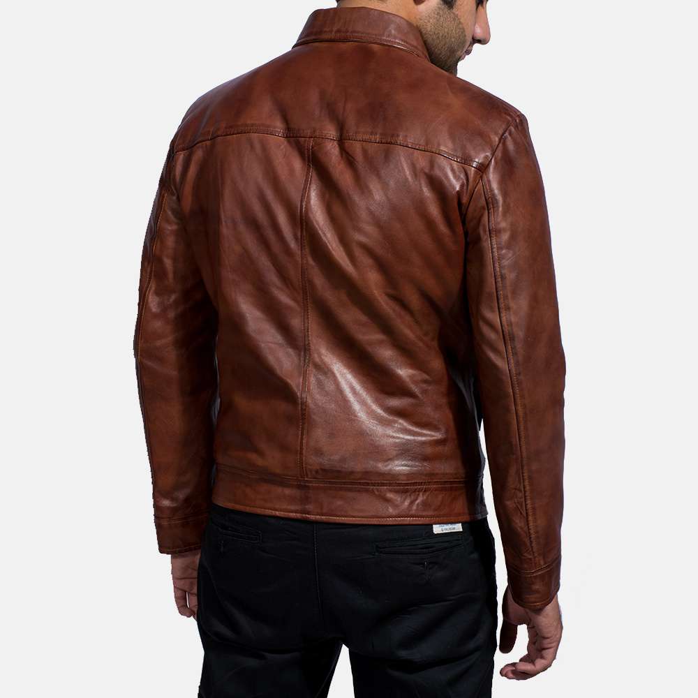 Brown Leather Bomber Jacket | Superior Design 2023 - Afghan Coat Store ...
