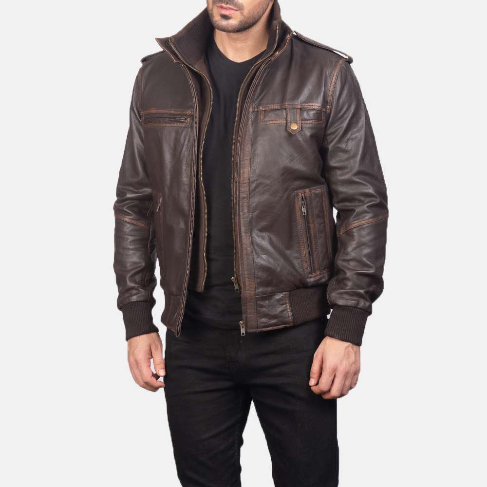 Men's Brown Leather Jacket | Best High Quality Jacket 2023 - Afghan ...
