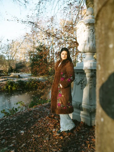 brown afghan sheepskin coat