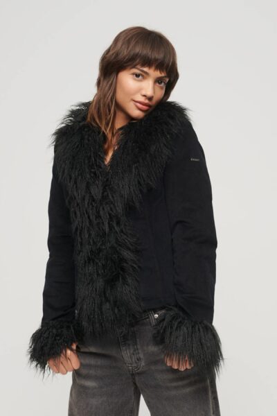 Black Afghan Coat Superdry