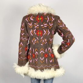 Afghan Embroidered Sheepskin Coat