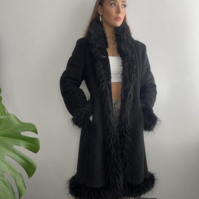 Black Afghan Fur Coat