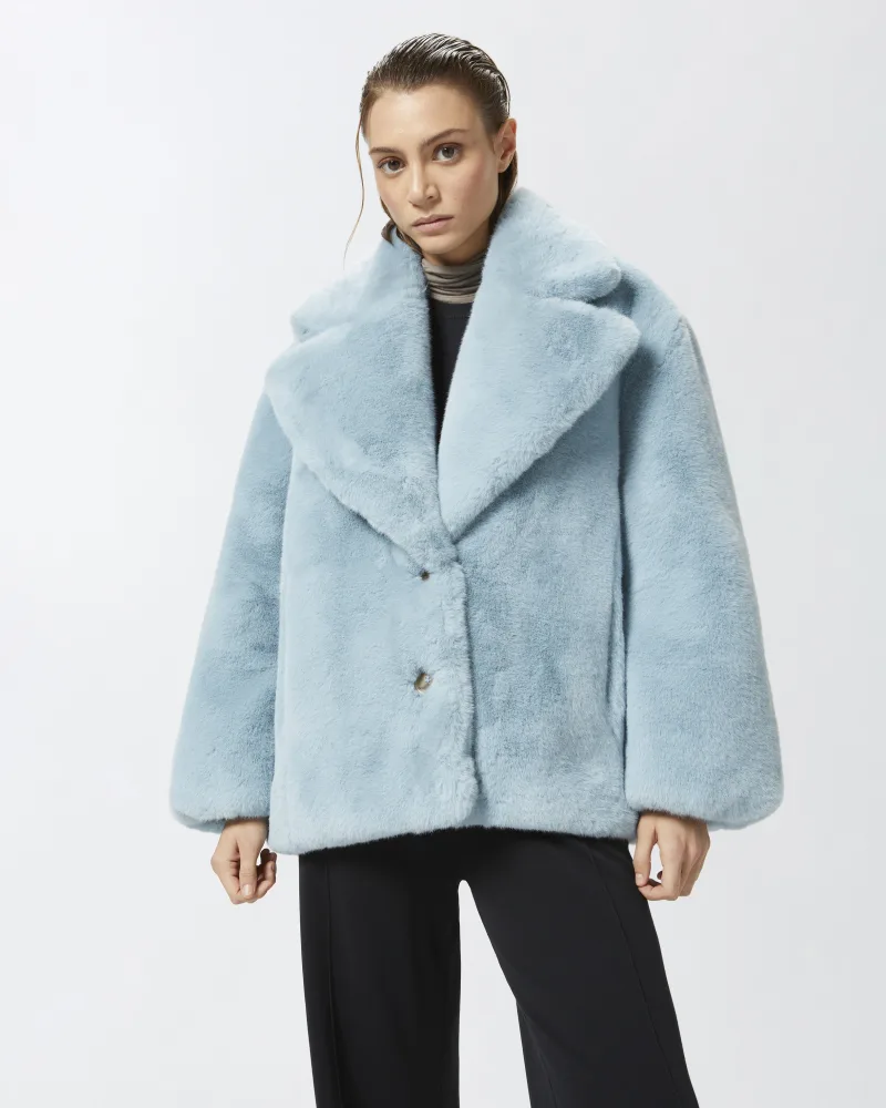 Faux Fur Peacoat