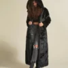 Long Faux Fur Coat With Hood