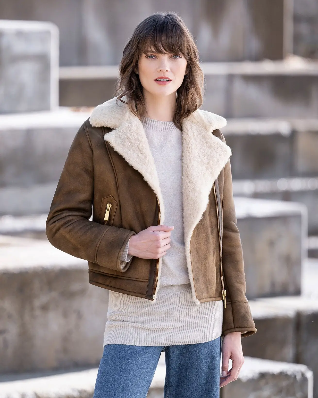 Sheepskin Shearling Coat​