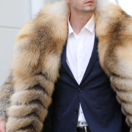 Mens Fur Overcoat