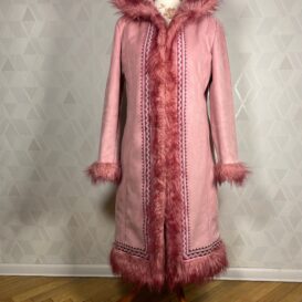 Tree Of Life Afghan Coat Pink