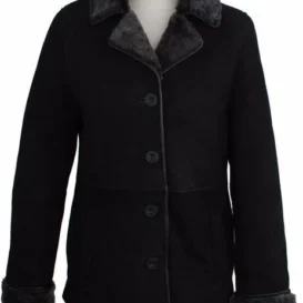 Women's Black Sheepskin Coat​