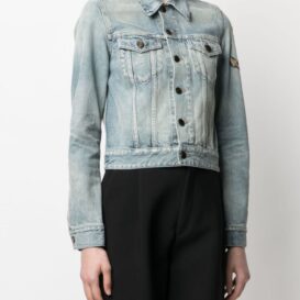 Denim Crop Top Waist Coat Ysl