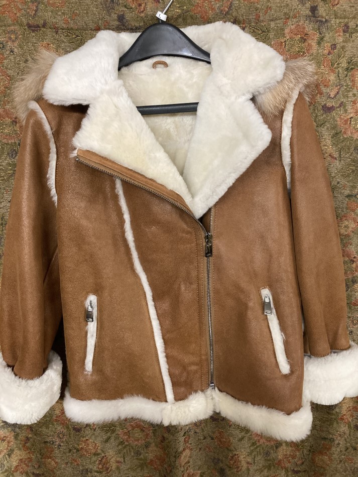 Sandra Sheepskin Coat Antique Frost